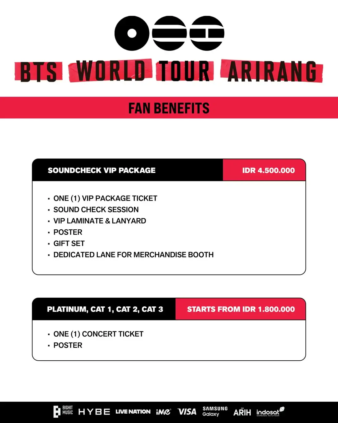 Konser BTS Arirang Ditambah Satu Hari di Jakarta Army Siap Siap War Tiket 19 Juni