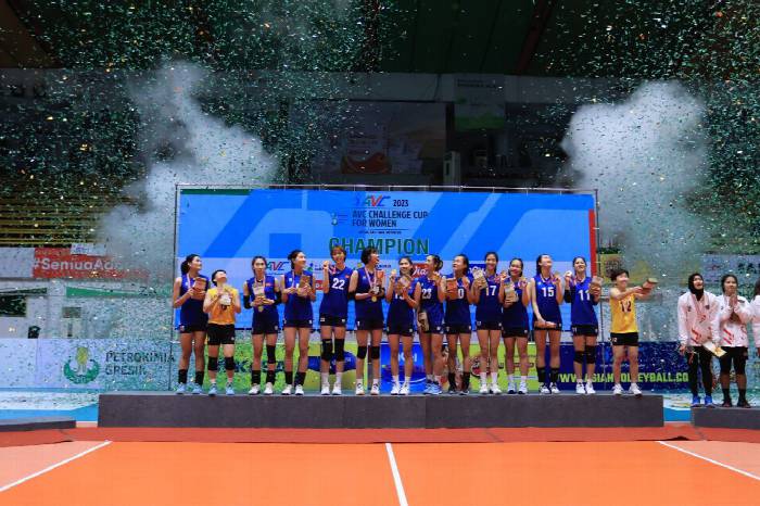  Timnas Bola Voli Indonesia gagal meraih gelar juara di final Kejuaraan Bola Voli Putri AVC Challenge Cup 2023. Foto: AVC Challenge Cup 2023.