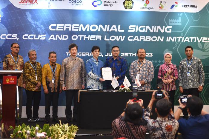Pertamina jajaki potensi kerja sama riset, pengembangan, dan implementasi pengurangan emisi karbon dalam gelaran IPA Convek, Selasa (25/7). (Foto: Dok. Pertamina)
