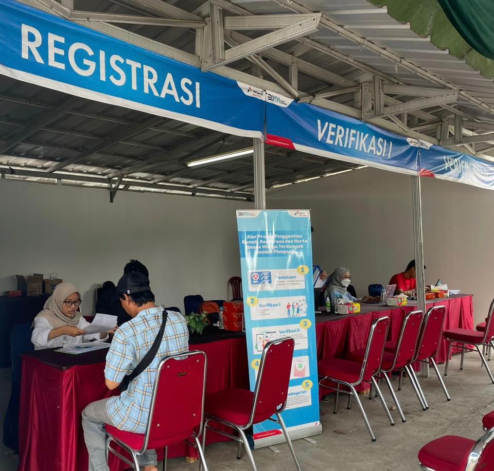  Pertamina mendirikan Posko Informasi Terpadu untuk mempermudah warga terdampak. (Foto: Dok. Pertamina)