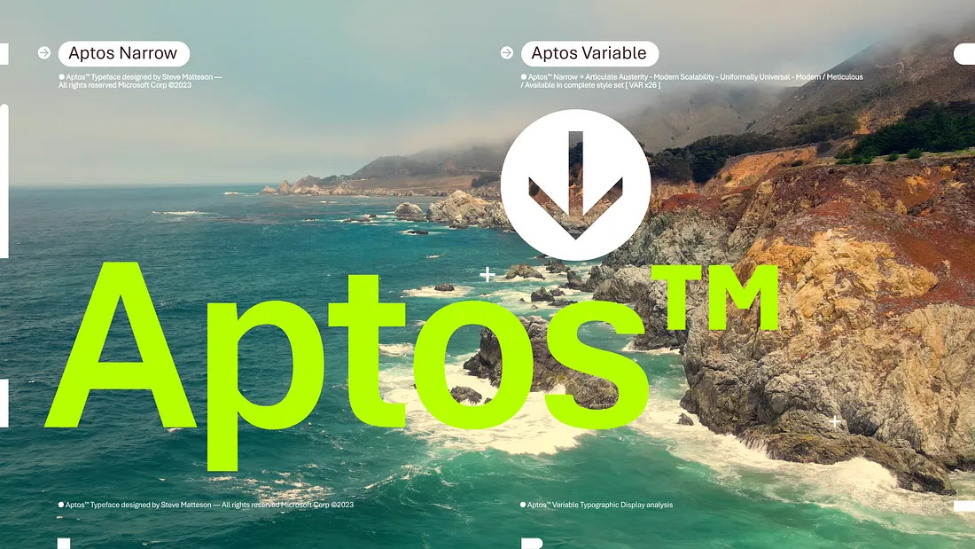 Foto: Font default Microsoft Office terbaru, Aptos (dok. Microsoft)