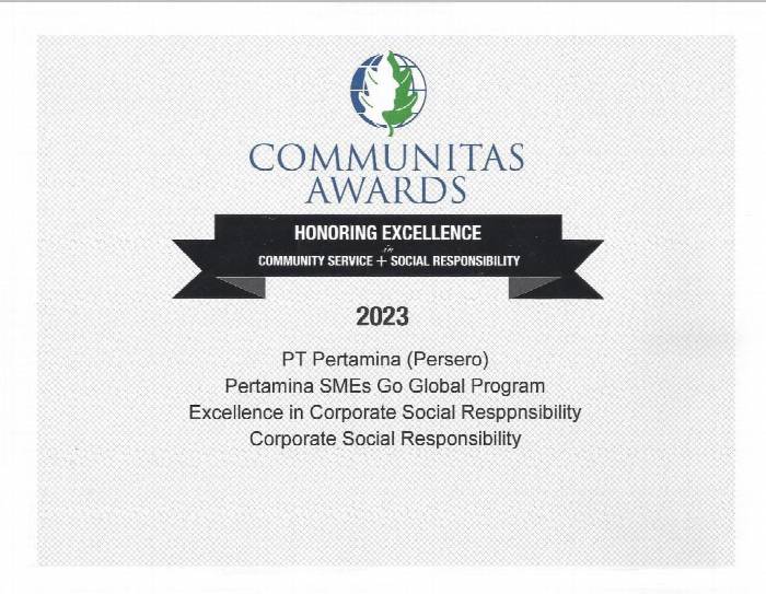 Pertamina Sabet Dua Penghargaan Internasional di Communitas Awards 2023