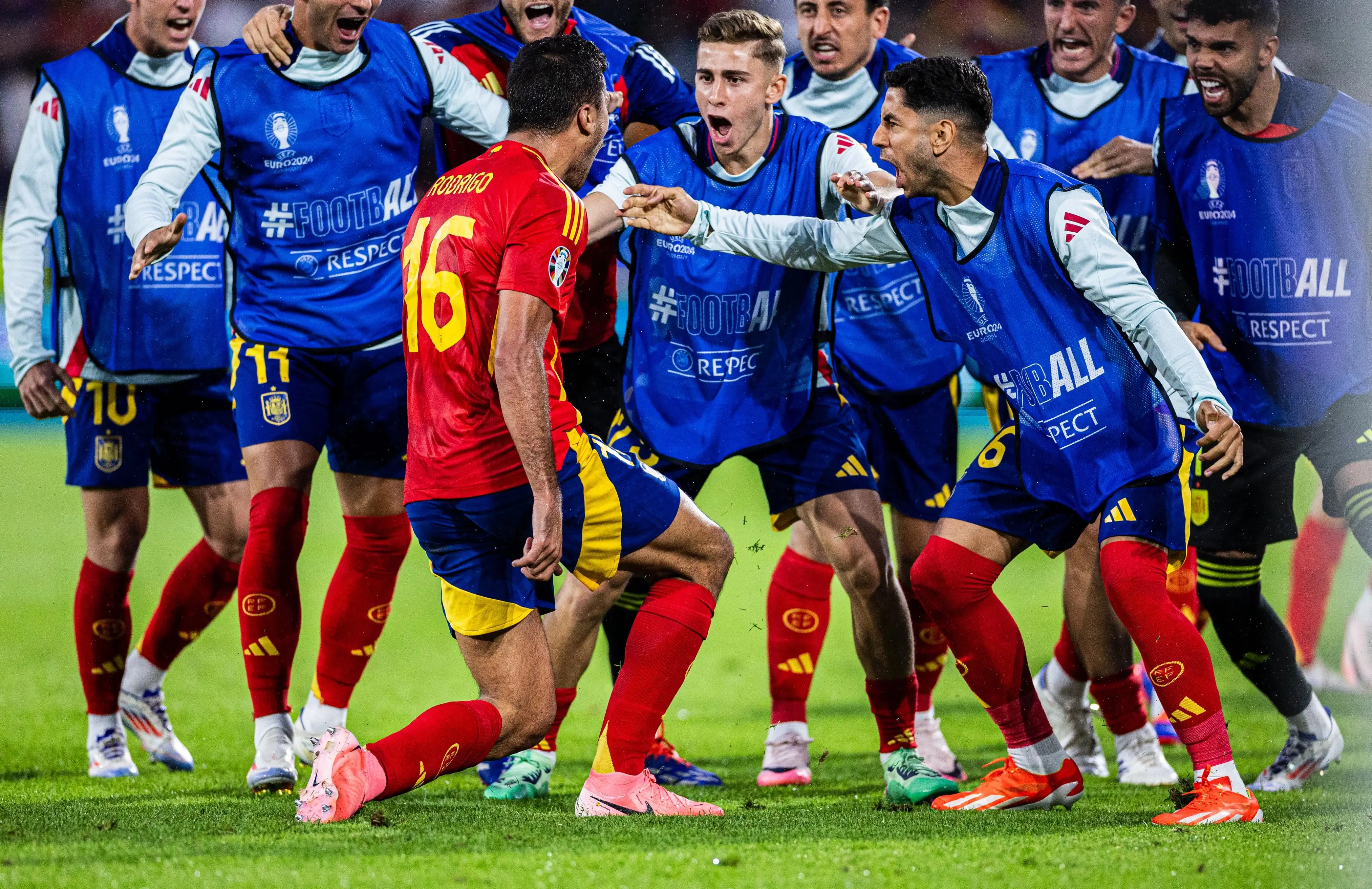 Timnas Spanyol akan menantang Timnas Jerman di babak perempat final Euro 2024. Foto: X Timnas Spanyol.