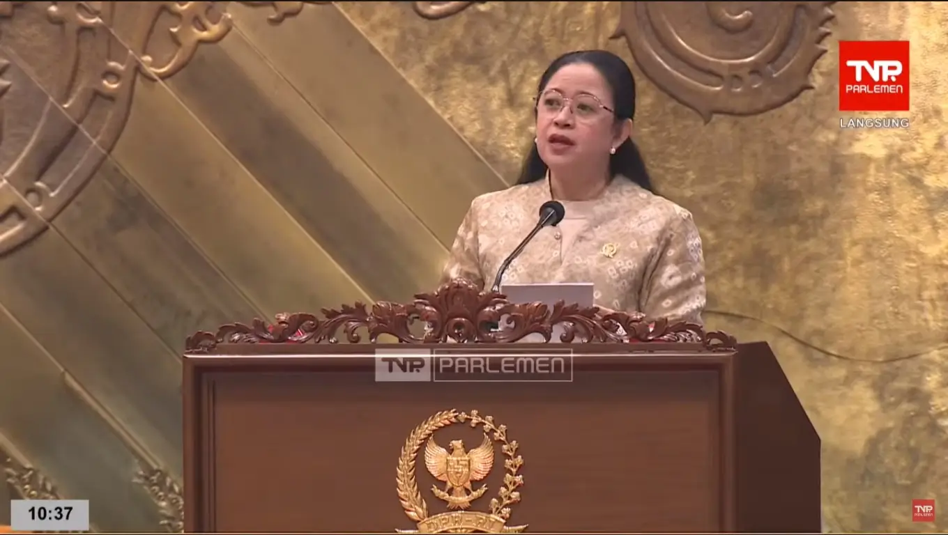 Ketua DPR RI, Puan Maharani. (Foto: Tangkapan layar YouTube/TVR Parlemen)