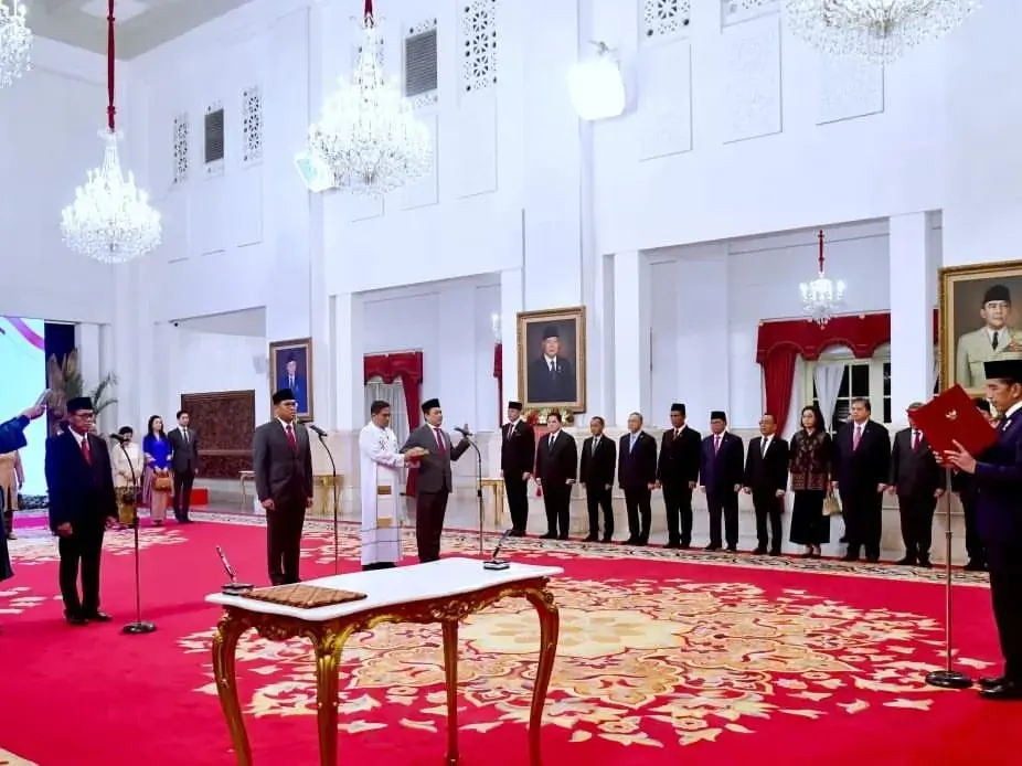 Proses pelantikan tiga Wakil Menteri oleh Presiden RI Joko Widodo di Istana Negara, Jakarta, Kamis (18/7/24). (Foto: Instagram/jokowi)