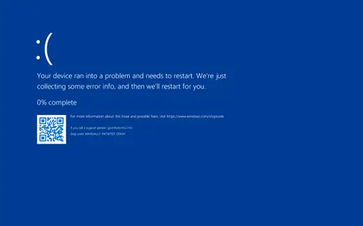 Foto: Blue Screen Microsoft (support.microsoft.com)