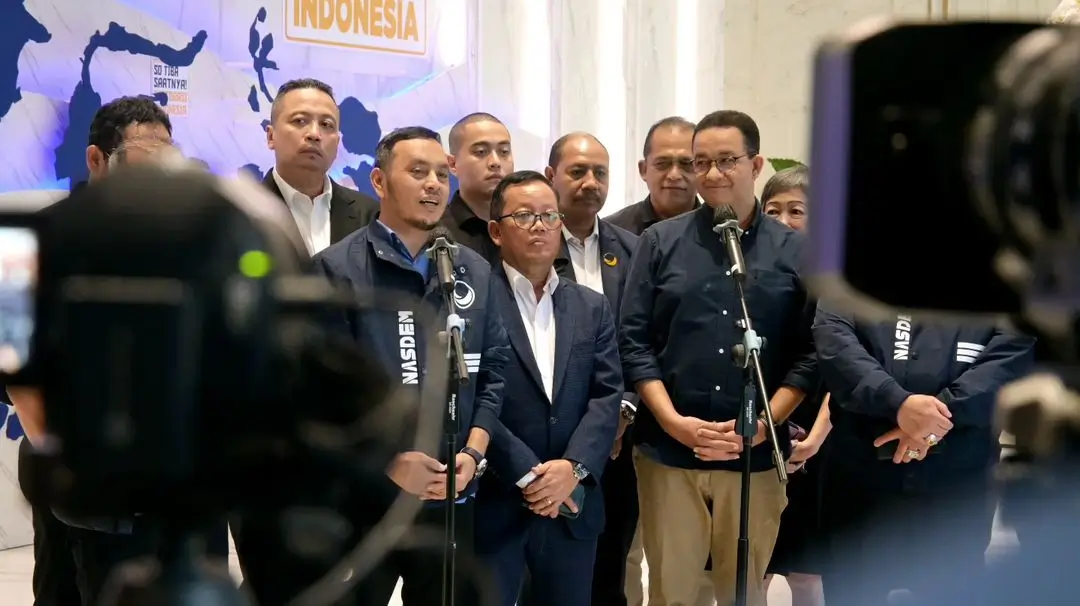 Partai NasDem nyatakan dukungannya kepada Anies Baswedan untuk maju sebagai calon Gubernur Jakarta di Pilkada Serentak 2024 di NasDem Tower, Jakarta, Senin (22/7/24). (Foto: Instagram/official_nasdem)
