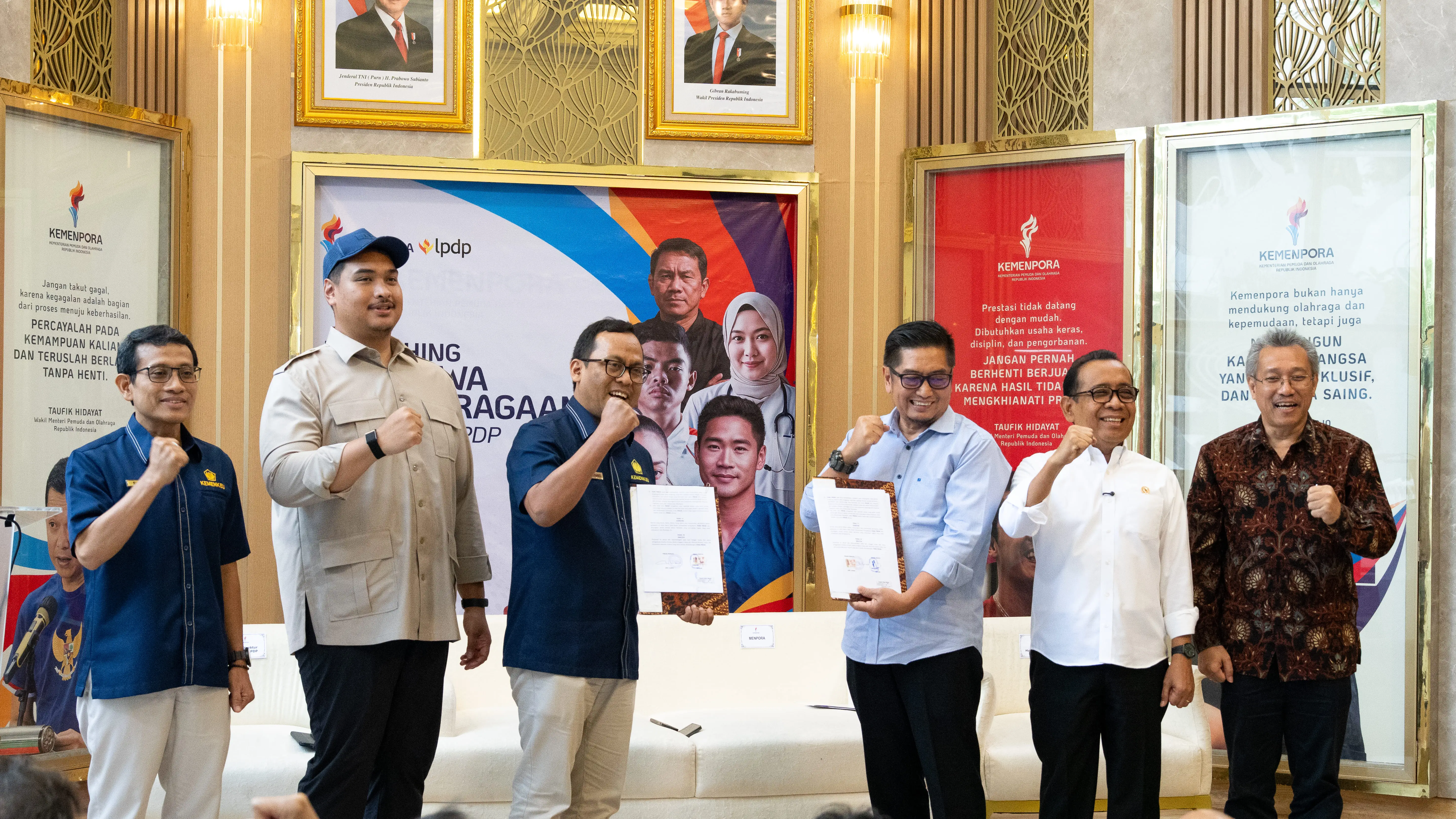 Foto: Penandatanganan Nota Kesepahaman Beasiswa Keolahragaan di Kemenpora (dok. LPDP)