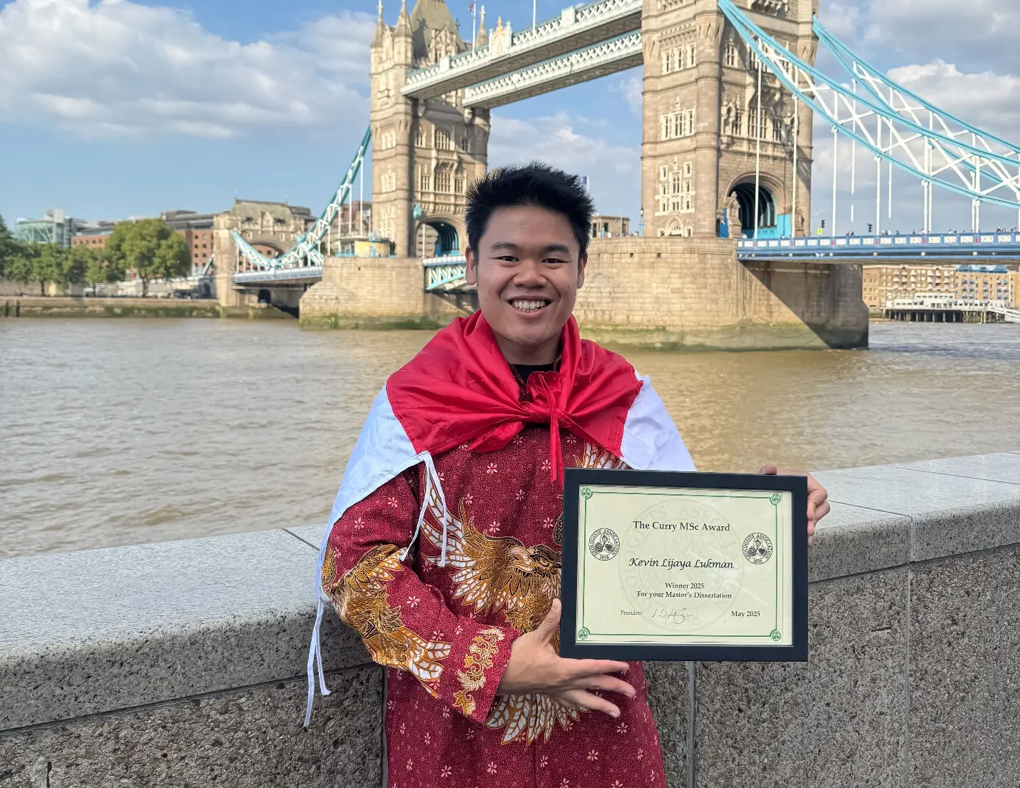 Inspiratif  Ini Kisah Kevin Lijaya Lukman Sang Peraih Curry MSc Prize Berkat Tesis Terbaik Se Inggris Raya