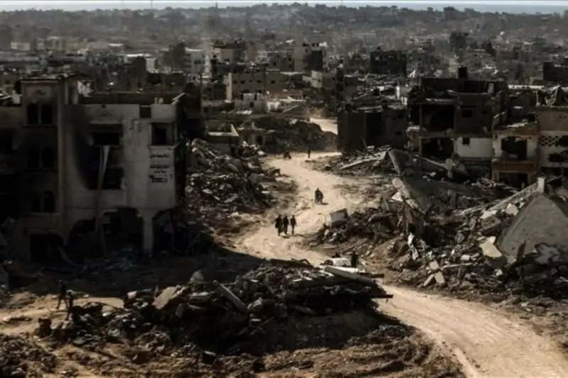 Kondisi infrastruktur Jalur Gaza yang hancur akibat serangan Israel sejak 7 Oktober 2023. (Foto: ANTARA/Anadolu/am)