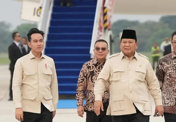 Presiden RI, Prabowo Subianto (kanan) dan Wakil Presiden RI, Gibran Rakabuming Raka (kiri). (Foto: Instagram/sufmi_dasco)