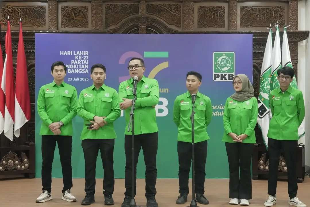 Konferensi pers panitia acara Harlah Ke-27 PKB di Kantor DPP PKB, Jakarta, Senin (07/07/25). (Foto: Instagram/dpp_pkb)