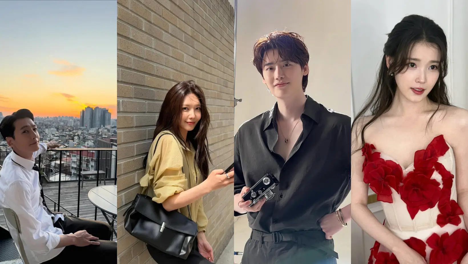 Foto: Jung Kyung Ho (Instagram/@jstar_allallj), Sooyoung SNSD (Instagram/@sooyoungchoi), Lee Jong Suk (Instagram/jongsuk0206) dan IU (Instagram/@dlwlrma)
