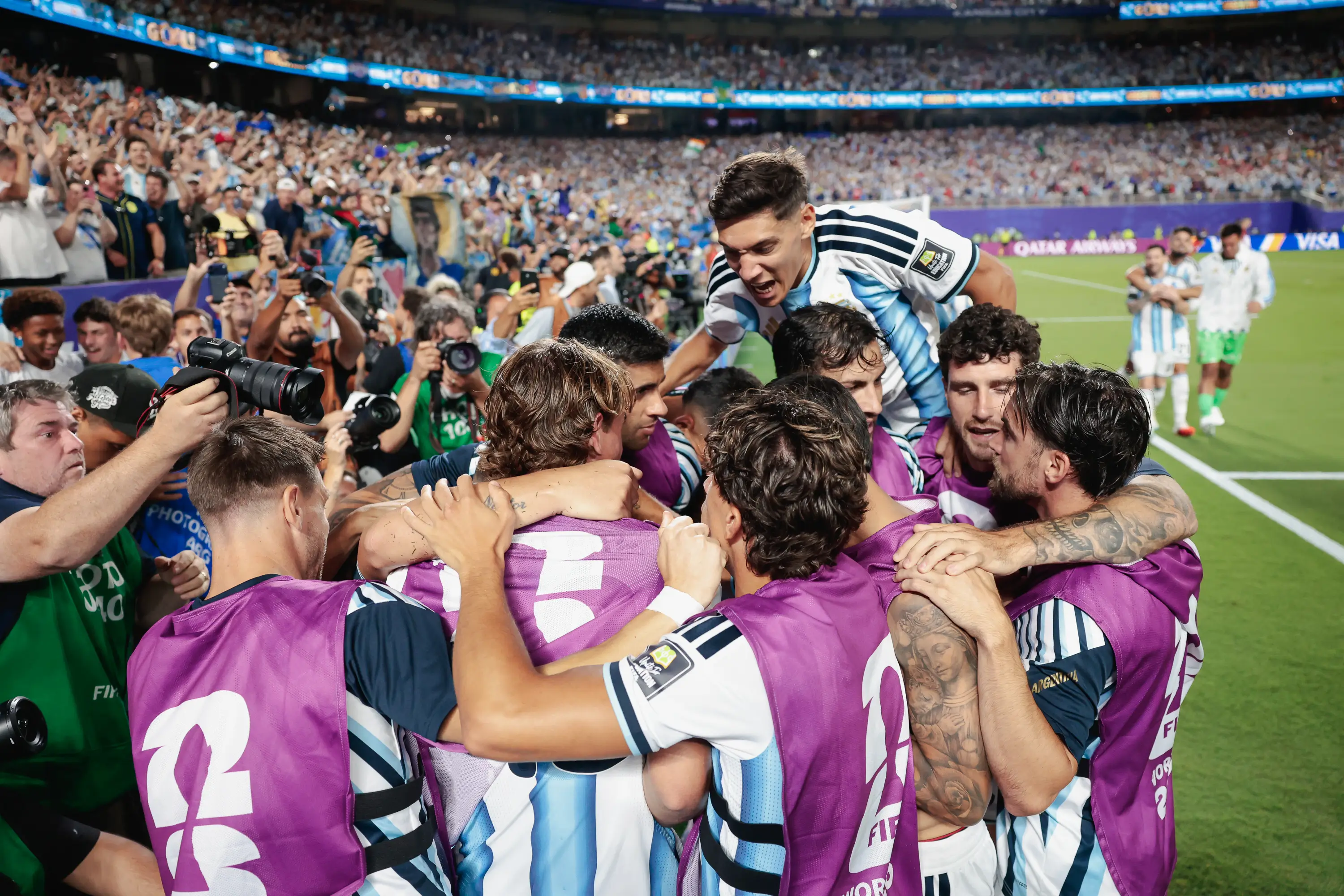 Timnas Argentina lolos ke babak semifinal Piala Dunia 2026. Foto X Timnas Argentina.