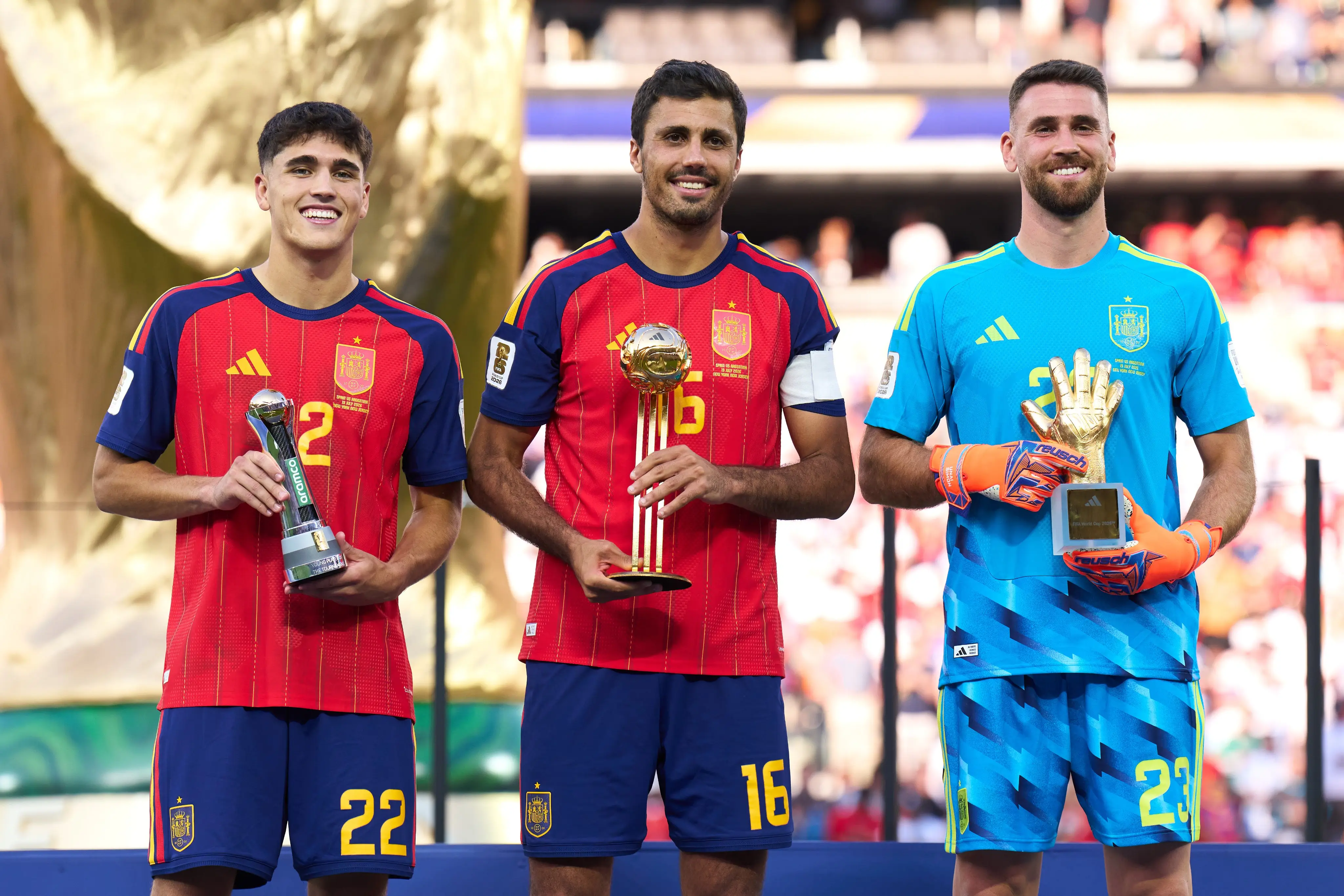 Gelandang Timnas Spanyol, Rodri, menjadi pemain terbaik Piala Dunia 2026. Foto X Timnas Spanyol.