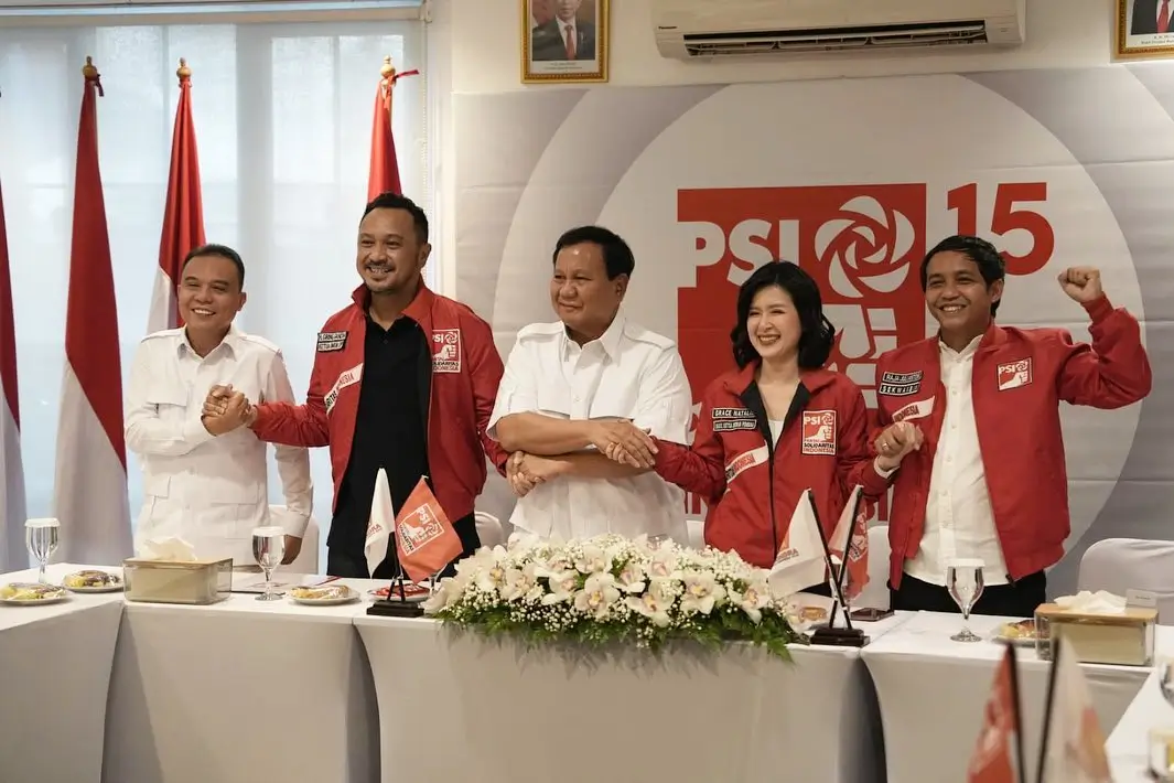 Pertemuan Partai Gerindra dengan PSI di Kantor DPP PSI, Jakarta, Rabu (2/8/23). (Foto: Instagram/sufmi_dasco)