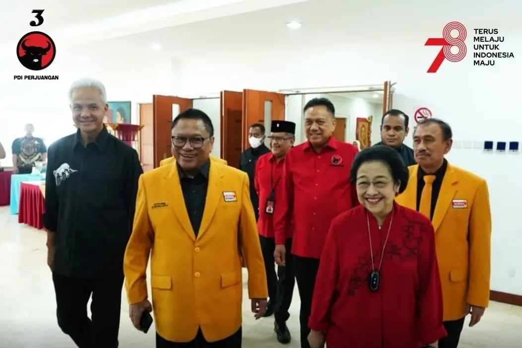 Silaturahmi dan kerja sama politik Partai Hanura dan PDI Perjuangan di DPP PDIP, Jakarta, Senin (28/8/23). (Foto: Instagram/pdiperjuangan)