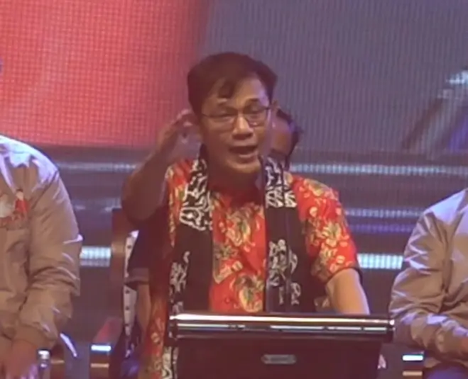 Budiman Sudjatmiko nyatakan dukung Prabowo sebagai capres 2024 saat hadiri acara Relawan Prabu Bersatu di Semarang, Jawa Tengah, Jumat (18/8/23). (Foto: Instagram/gerindra)