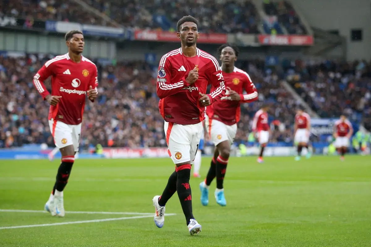 Manchester United kalah 1-2 dari Brighton & Hove Albion di Premier League. Foto X Manchester United.