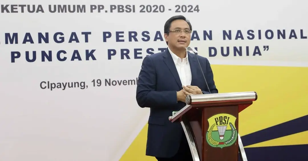 Ketua Umum PBSI, Agung Firman Sampurna meminta maaf atas pencapaian bulutangkis Indonesia di Olimpiade Paris 2024. (Foto: Instagram PBSI)
