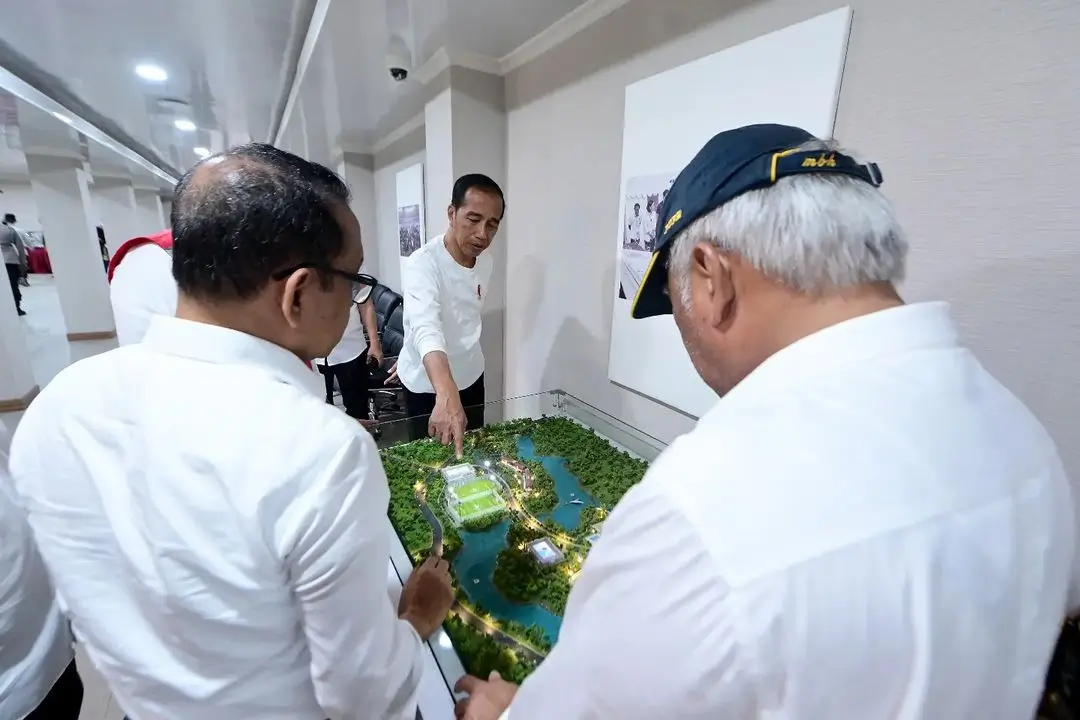 Pusat pelatihan Timnas Indonesia di Ibu Kota Nusantara atau IKN ditargetkan selesai pada September 2024. (Foto Instagram/jokowi)