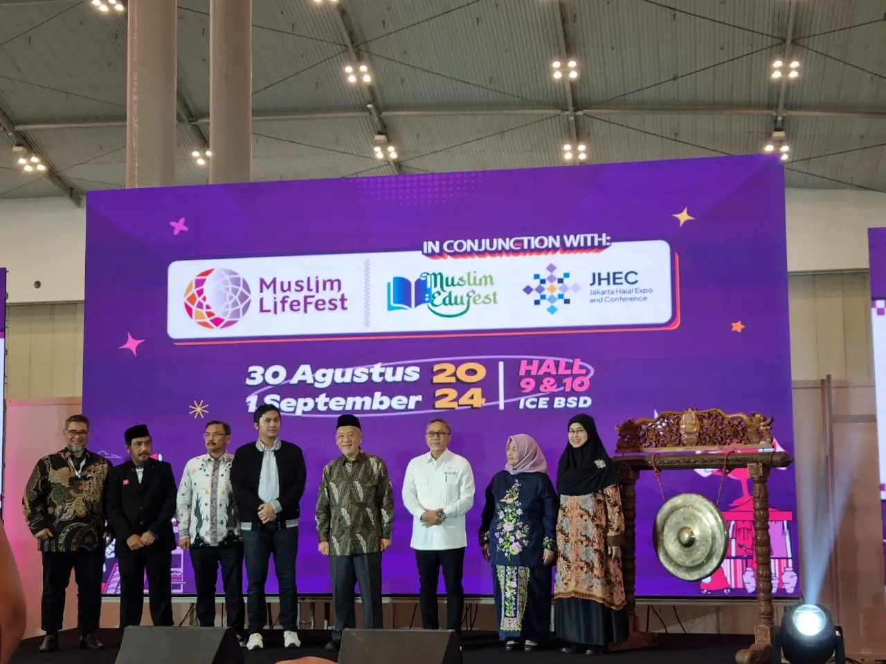 Pembukaan Muslim LifeFest 2024 di ICE BSD Tangerang di Hall 9-10. (Foto: dok. ThePhrase.id)
