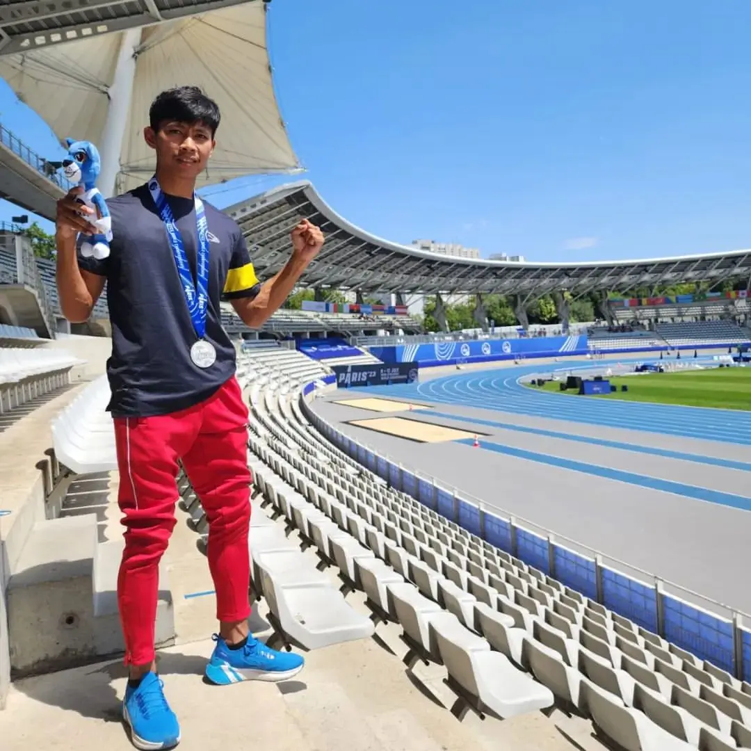 Atlet para atletik Indonesia, Saptoyogo Purnomo sukses mempersembahkan medali perak di Paralimpiade Paris 2024. (Foto: Instagram Saptoyogo Purnomo)