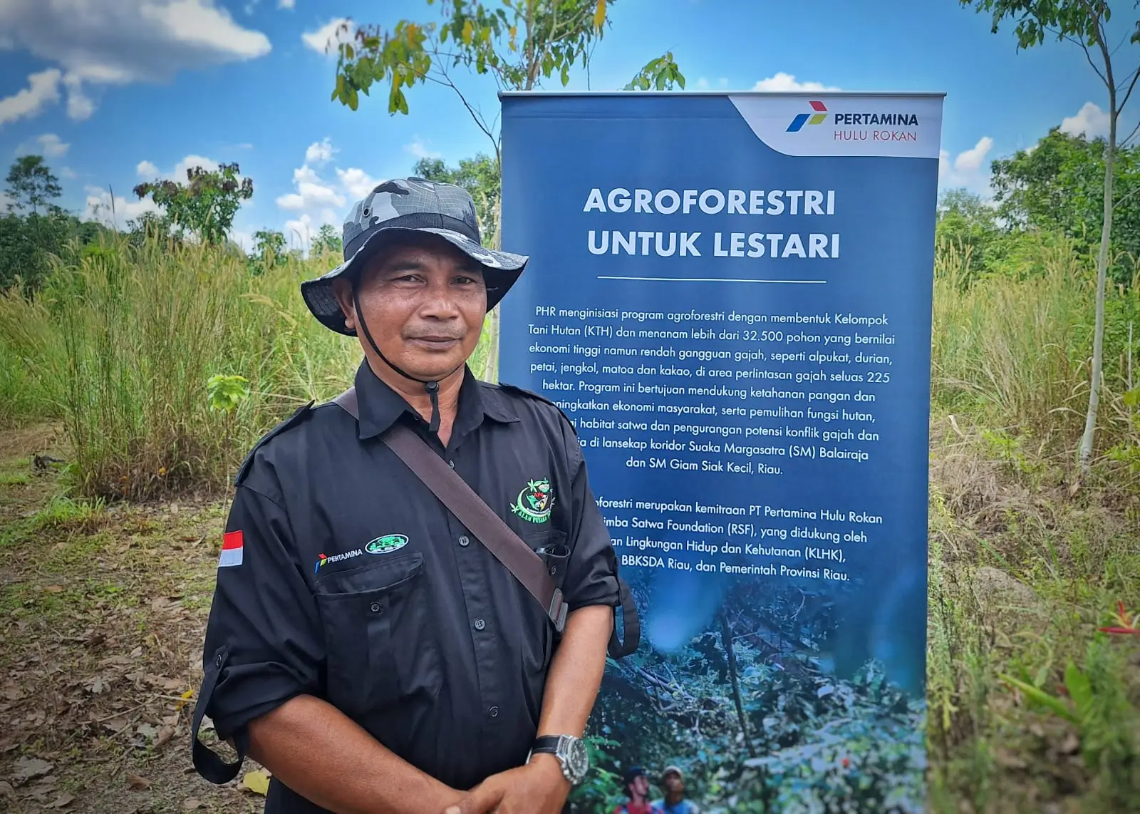 Suparto, Sekretaris KTH Alam Pusaka Jaya yang merupakan masyarakat binaan RSF dan PHR (Foto. Istimewa)