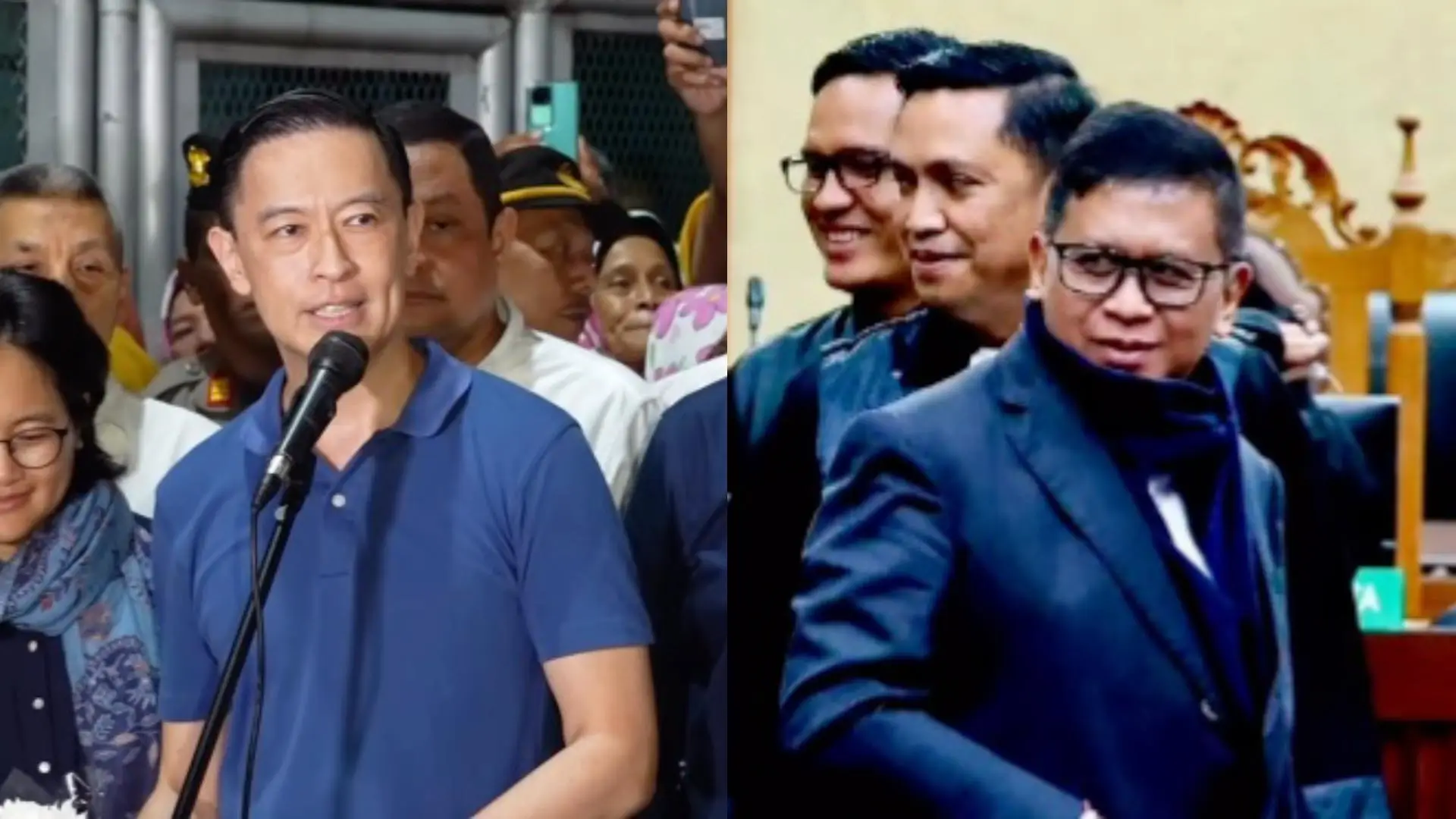 Mantan Menteri Perdagangan (Mendag), Tom Lembong (kiri) dan Sekretaris Jenderal (Sekjen) PDIP, Hasto Kristiyanto (kanan). (Foto: Instagram/aniesbaswedan & febridiansyah.id)