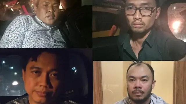 Empat sosok terduga otak pelaku penangkapan dan pembunuhan Kepala Cabang (Kacab) Bank BRI, Mohamad Ilham Pradipta (MIP). (Foto: Dok. Subdit Jatanras Polda Metro Jaya)