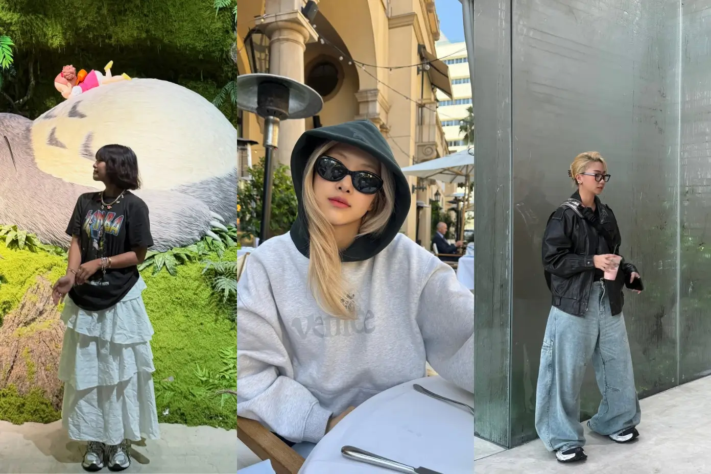 Ilustrasi outfit lazy girl aesthetic. (Foto: Instagram/kanakastella, roses_are_rosie, dillaprb)