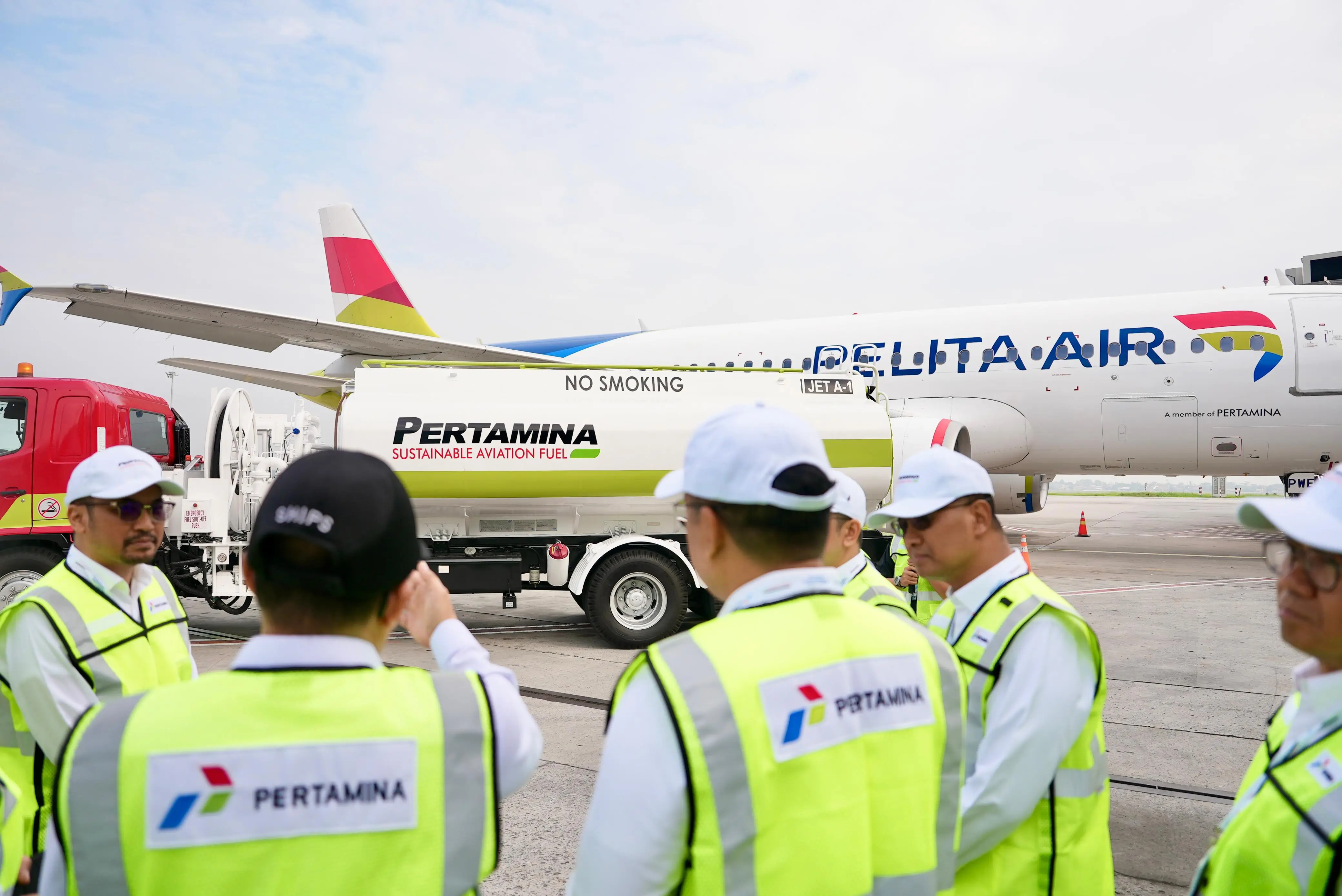Penerbangan perdana Pertamina Sustainable Aviation Fuel (SAF) berbahan baku Used Cooking Oil (UCO) atau minyak jelantah rute Jakarta - Bali, Rabu 20 Agustus 2025. (Foto: Dok. Pertamina)