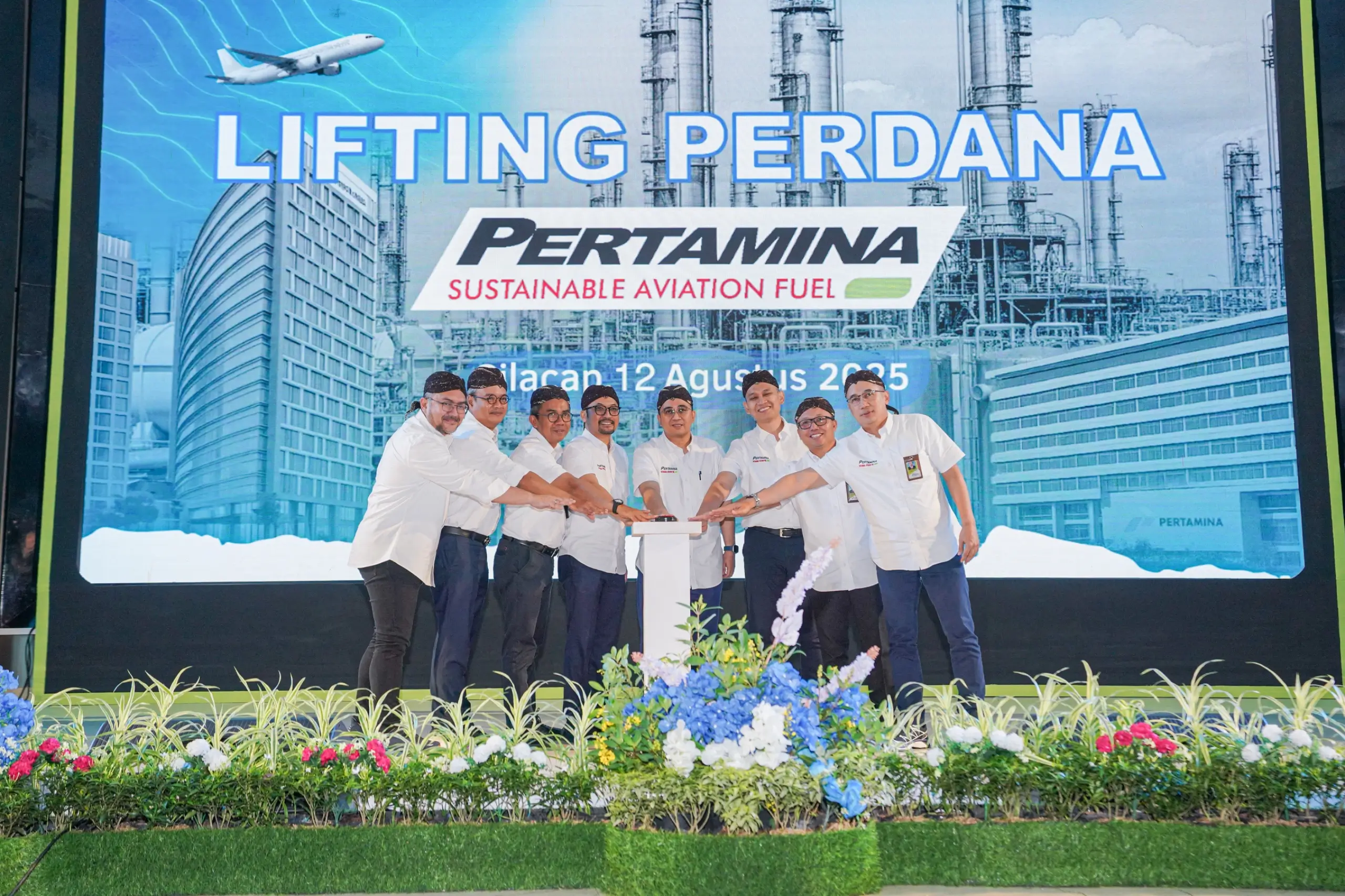 Lifting Perdana Sustainable Aviation Fuel (SAF) di Kilang Pertamina Cilacap pada Selasa (12/8). (Foto: Dok. PPN)