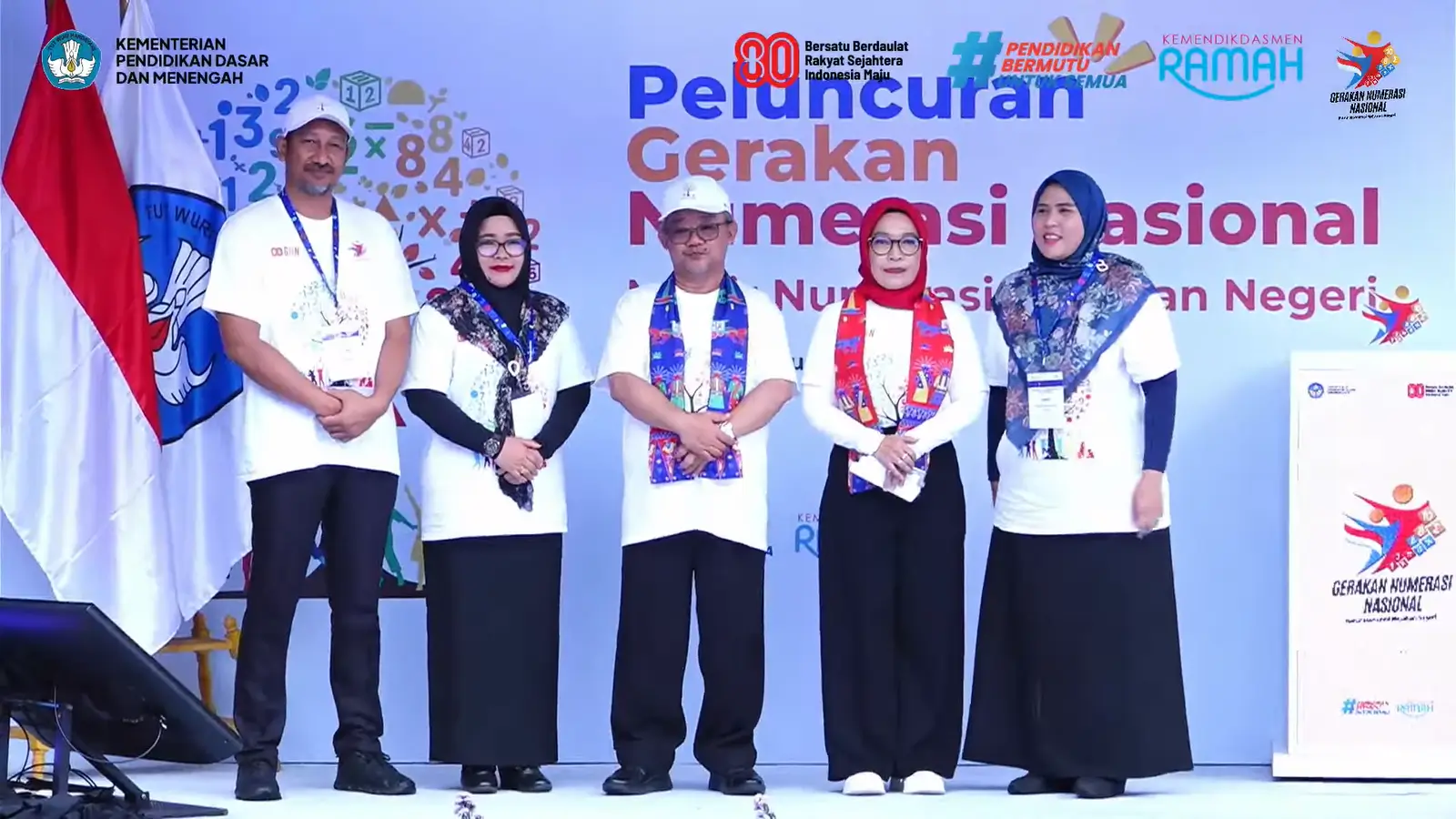 Peluncuran Gerakan Numerasi Nasional (Foto: Tangkapan Layar Youtube KEMDIKDASMEN)