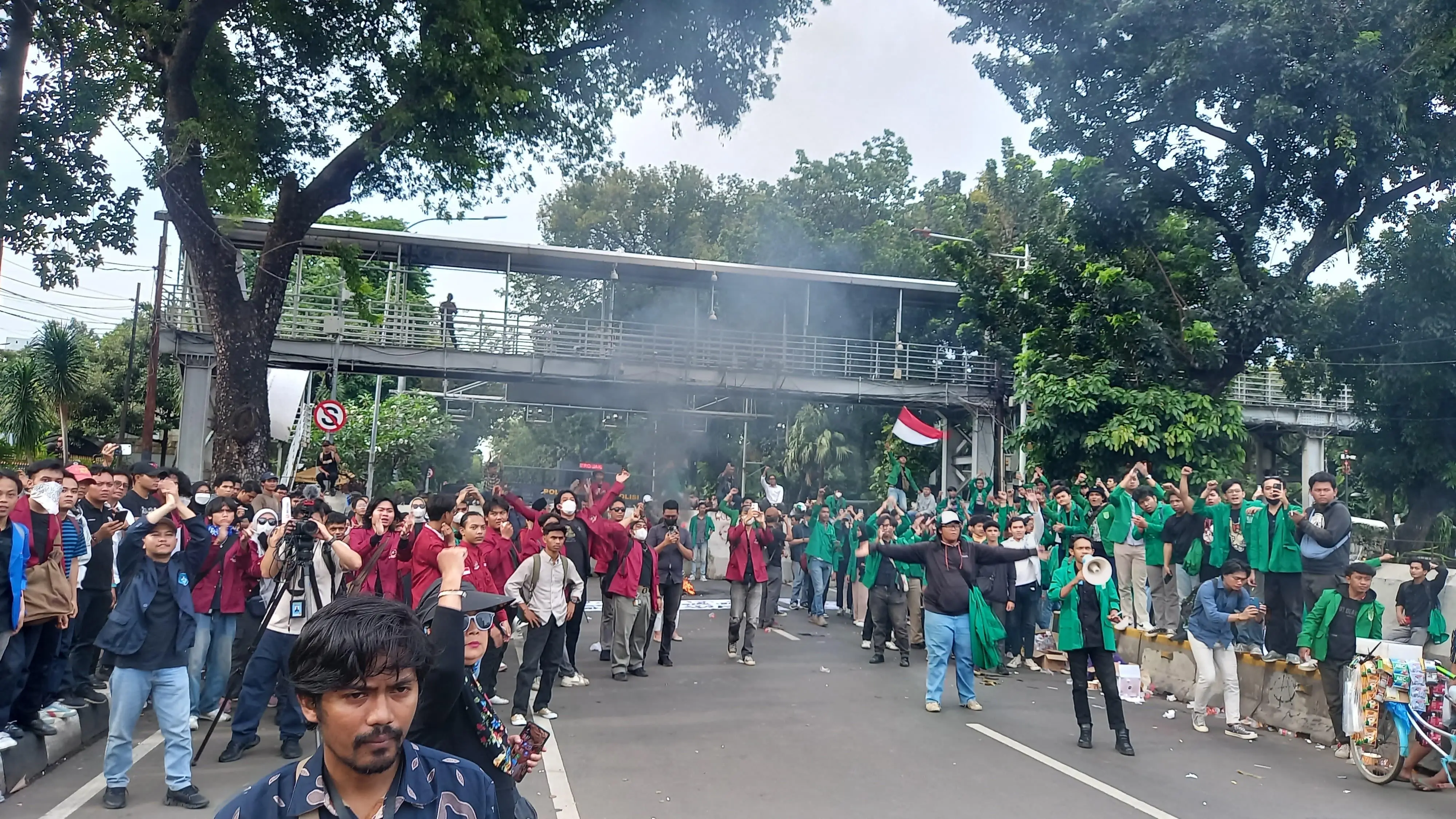 Ilustrasi: Aksi demo mahasiswa. (Foto: Dok. ThePhrase.id/Rangga Bijak)