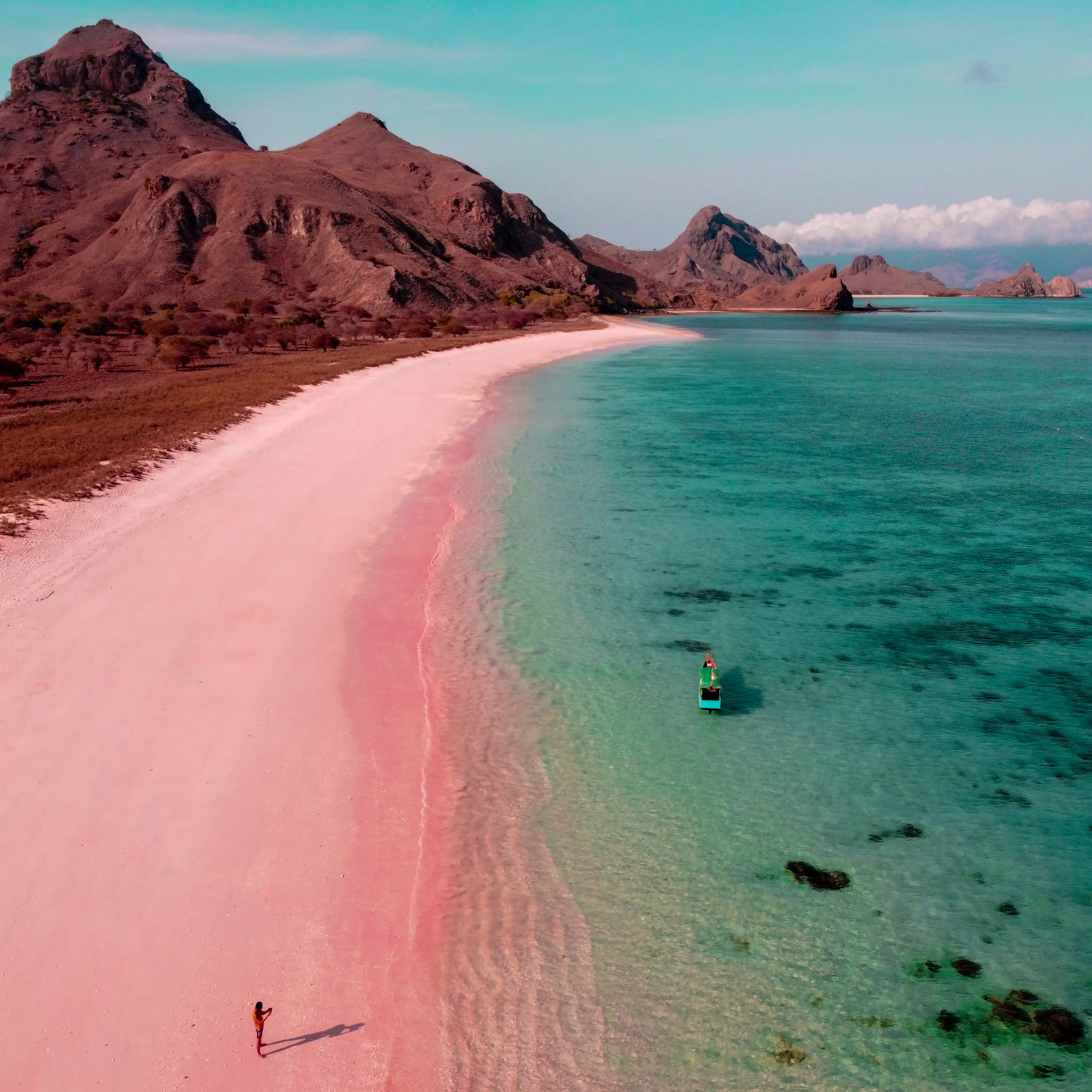 Pink Beach di Taman Nasional Komodo, Labuan Bajo, Nusa Tenggara Timur (NTT). (Foto: Wikipedia/Devagonal)