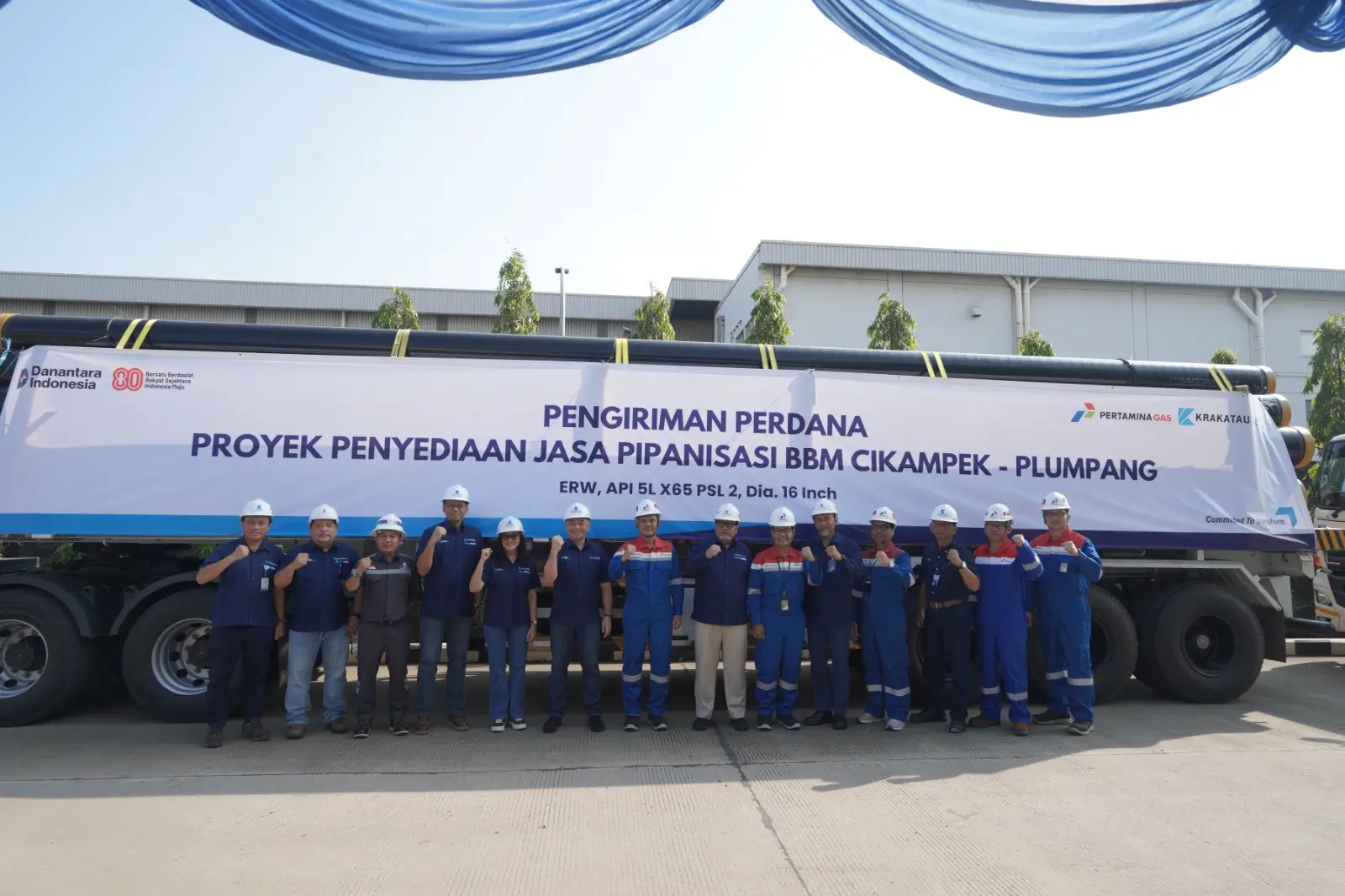 Penguatan Infrastruktur Energi Nasional  Pertagas dan Krakatau Steel Sinergi Penuhi Kebutuhan Pipa BBM Cikampek     Plumpang