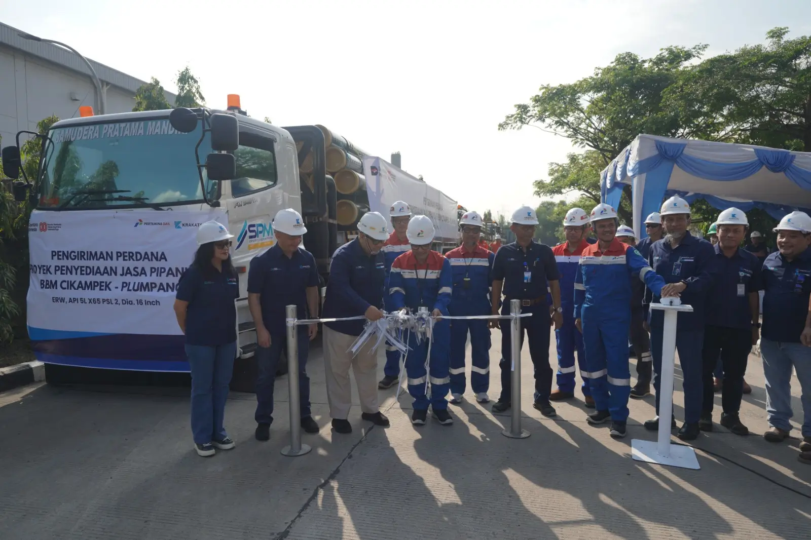 Penguatan Infrastruktur Energi Nasional  Pertagas dan Krakatau Steel Sinergi Penuhi Kebutuhan Pipa BBM Cikampek     Plumpang