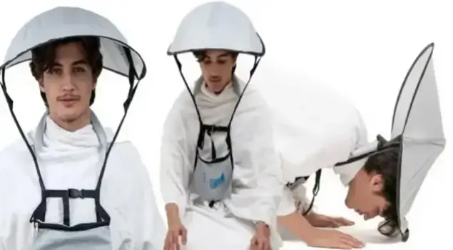 Desain payung haji nantinya dapat memberi kemudahan bagi para Jemaah untuk beraktifitas ibadah dengan nyaman dan praktis. (Foto: Islamic Information)