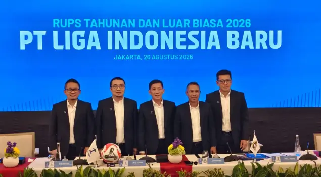 Rapat Umum Pemegang Saham (RUPS) Tahunan dan Luar Biasa PT Liga Indonesia Baru (LIB) pada Rabu, 26 Agustus 2026 menghasilkan sejumlah keputusan. (Foto: Istimewa)