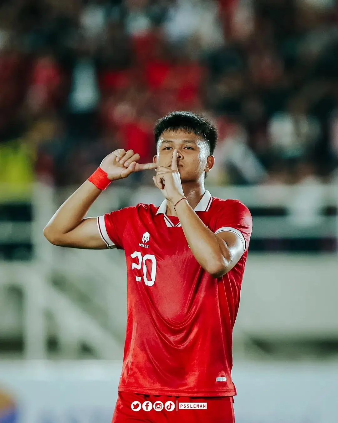 Selebrasi Hokky Caraka bersama Timnas Indonesia U-23. Foto Instagram PSS Sleman.