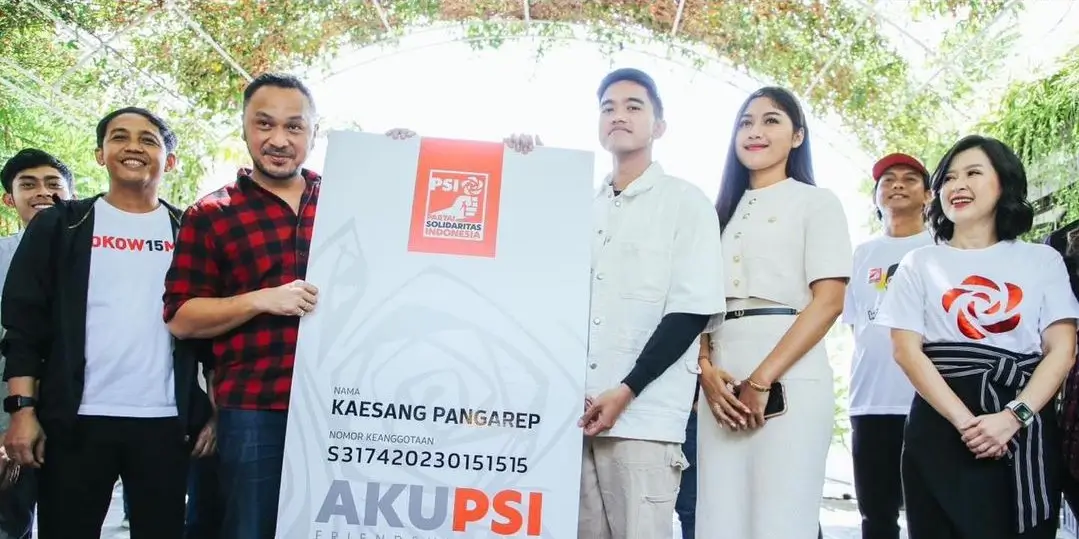 Kaesang Pangarep resmi bergabung dengan Partai Solidaritas Indonesia (PSI). (Foto: Instagram/psi_id)