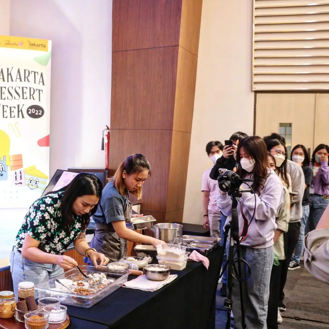 Sesi demo masak pada Jakarta Dessert Week pada tahun 2022. (Foto: Instagram/dessertweek.id)