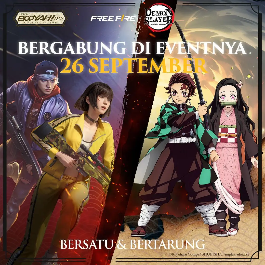 Free Fire Gandeng Demon Slayer Hadirkan Item Eksklusif Gratis dan Ragam Event Seru