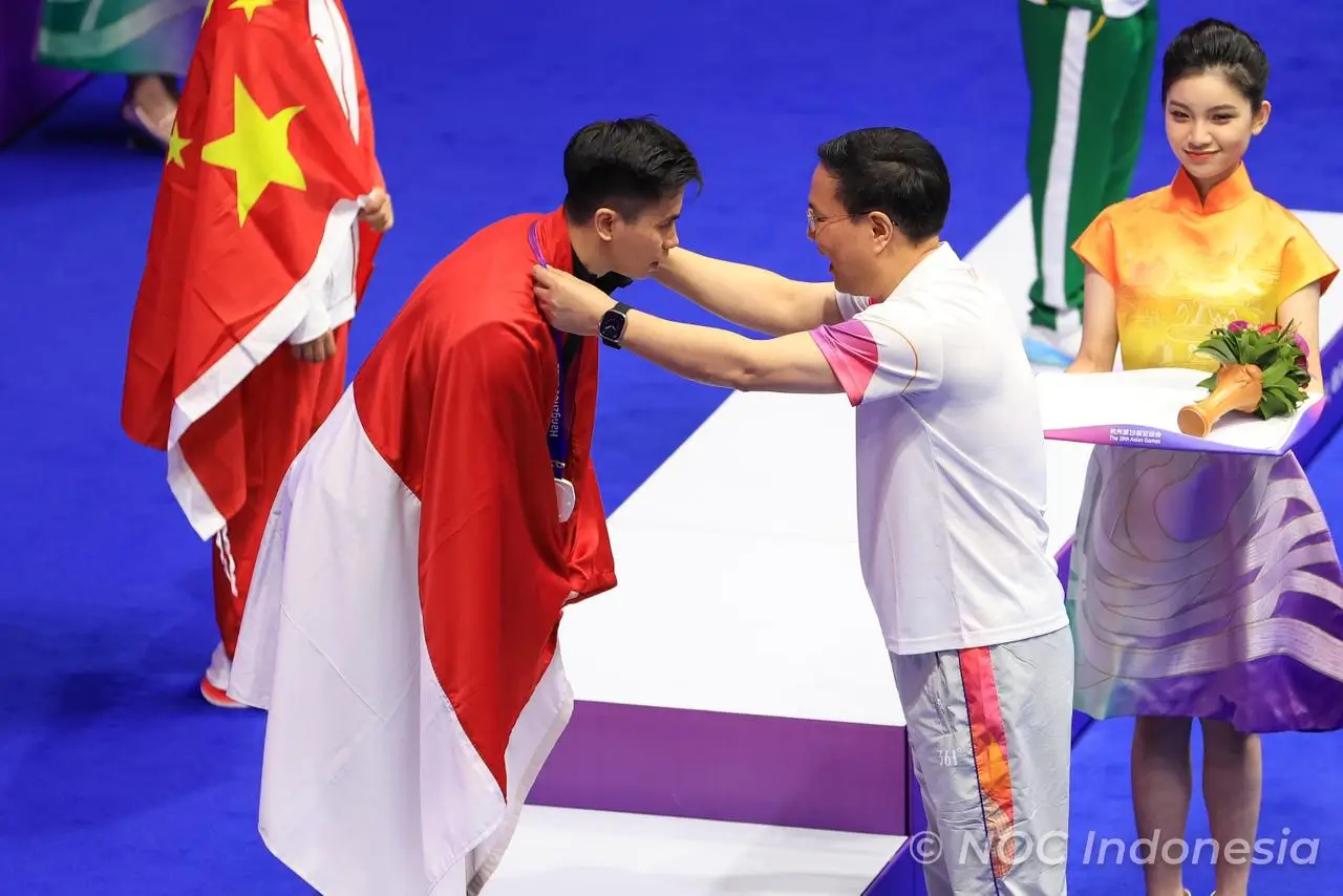Medali perak Indonesia di Asian Games 2022 datang dari Edgar Xavier. (Foto: Istimewa)