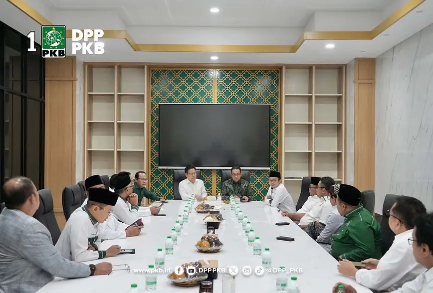 Pasangan bakal capres-cawapres Anies Baswedan & Muhaimin Iskandar gelar rapat di DPP PKB, Jakarta Pusat, Senin (11/9/23). (Foto: Instagram/dpp_pkb)