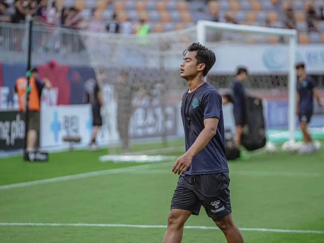 Pratama Arhan baru bermain tiga menit untuk Suwon FC di musim ini. Foto Instagram Pratama Arhan.