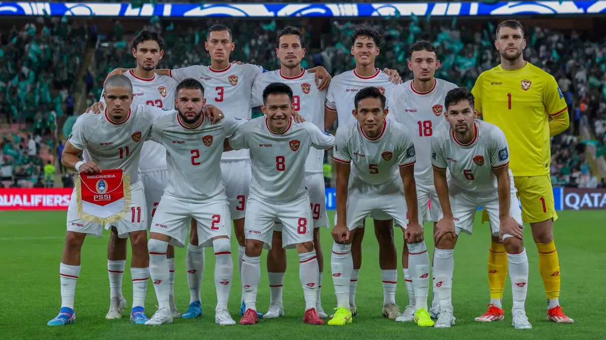 Timnas Indonesia berhasil menahan imbang Timnas Arab Saudi 1-1 di Kualifikasi Piala Dunia 2026 Zona Asia. Foto AFC.
