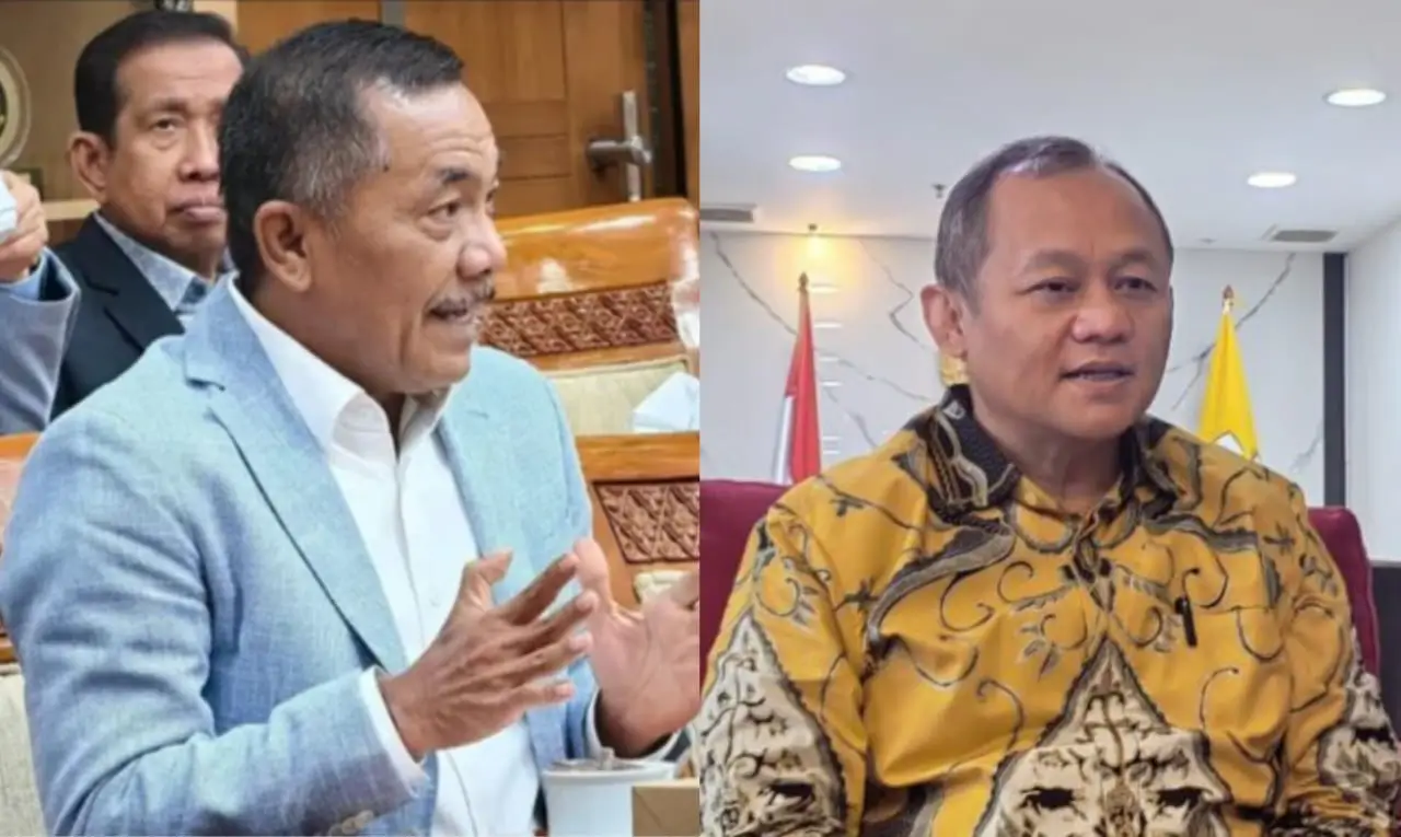 Anggota Komisi III DPR RI fraksi PAN, Sarifuddin Sudding (kiri) & Sekjen Partai Golkar sekaligus anggota Komisi VI DPR RI, M Sarmuji (kanan). (Foto: Instagram @fraksipanmprri & golkarpedia.com)