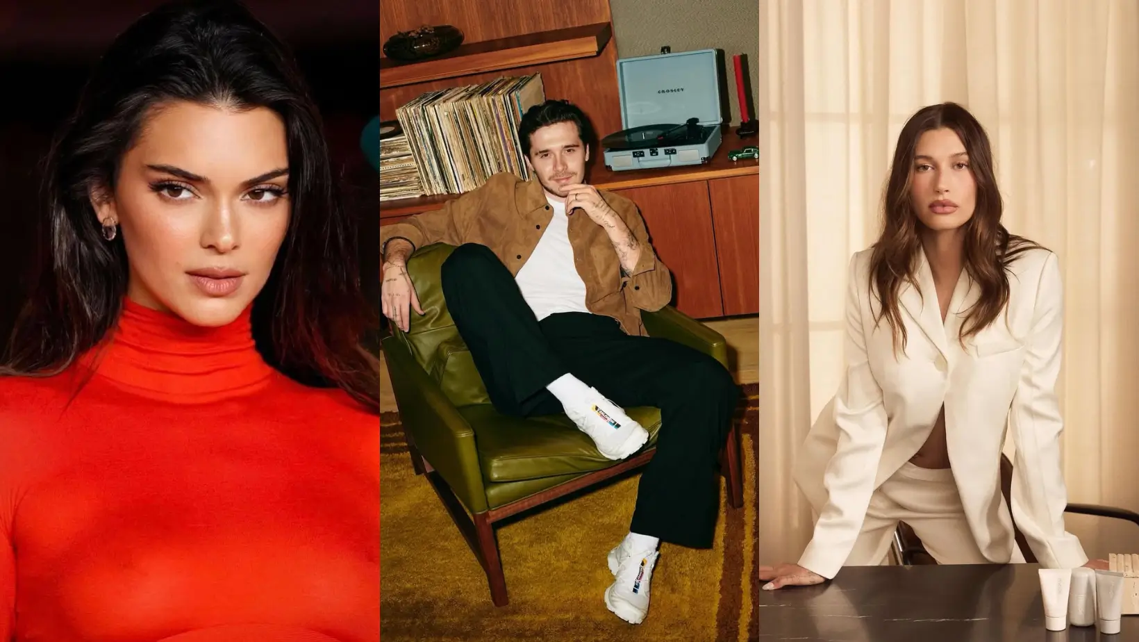 Foto: Kendall Jenner, Brooklyn Peltz-Beckham, dan Hailey Bieber yang kerap dilabeli sebagai nepo baby (Instagram/@kendalljenner, @brooklynpeltzbeckham, @haileybieber)